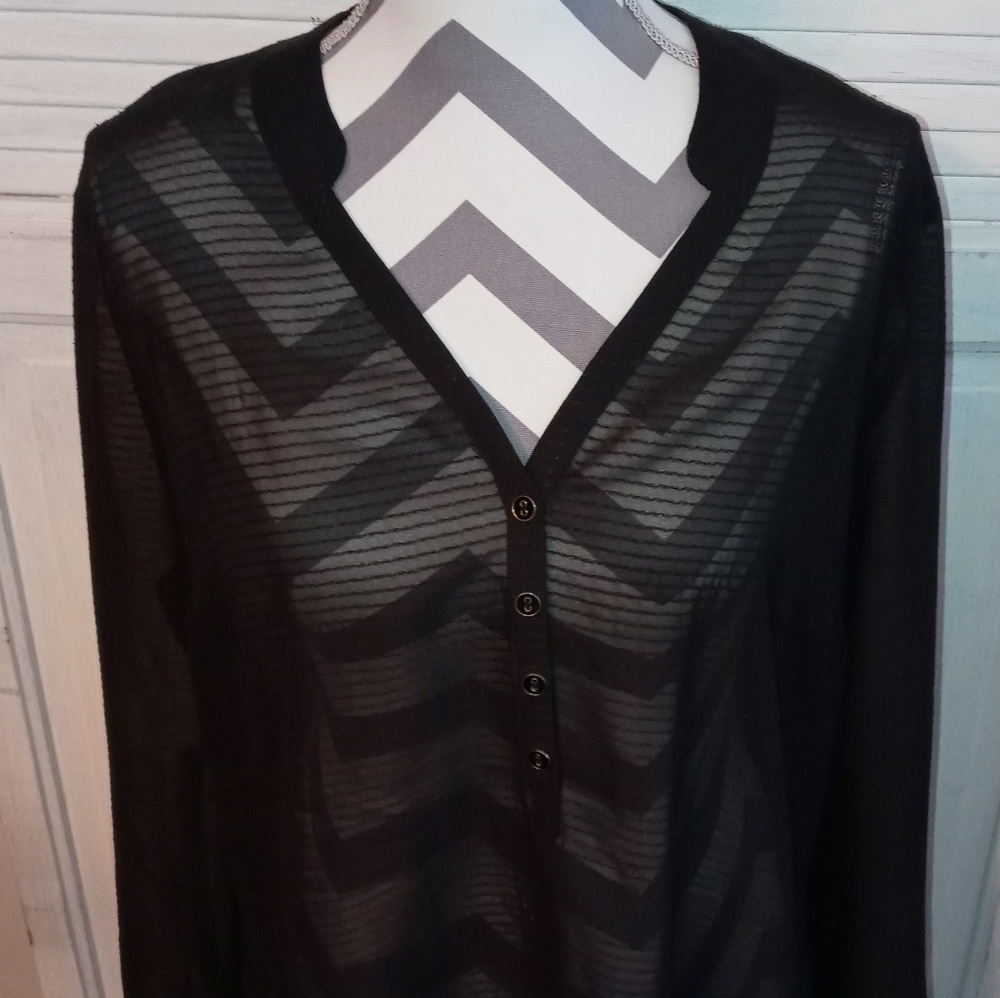 Sheer black blouse
